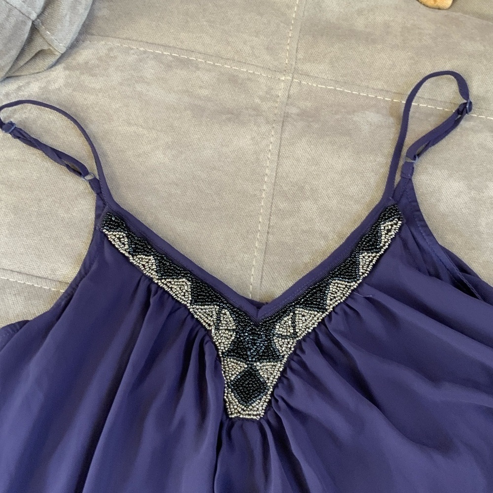 Express Purple Mini Dress with Black Accents - Picture 9 of 9